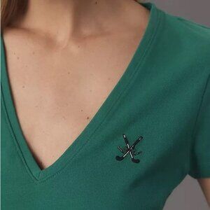 NWT Size L - Anthropologie Cotton Tee in Green (NWT US$ 48)